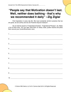Motivation Worksheet