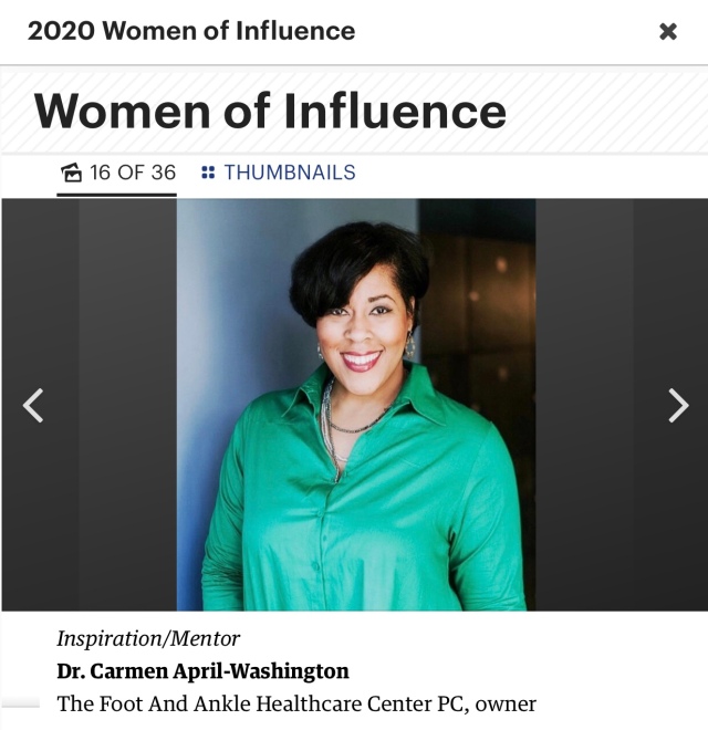 Dr Carmen April Nashville Business Journal Women of Influence 2020